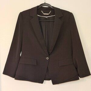White House Black Market Womens Classic Black Blazer Size 10